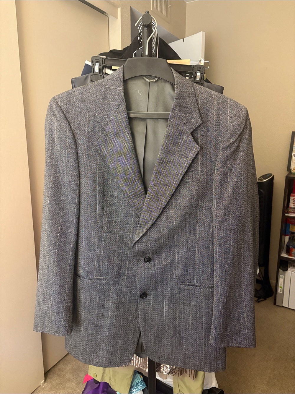 Vintage Christian Dior Men's Gray Blazer